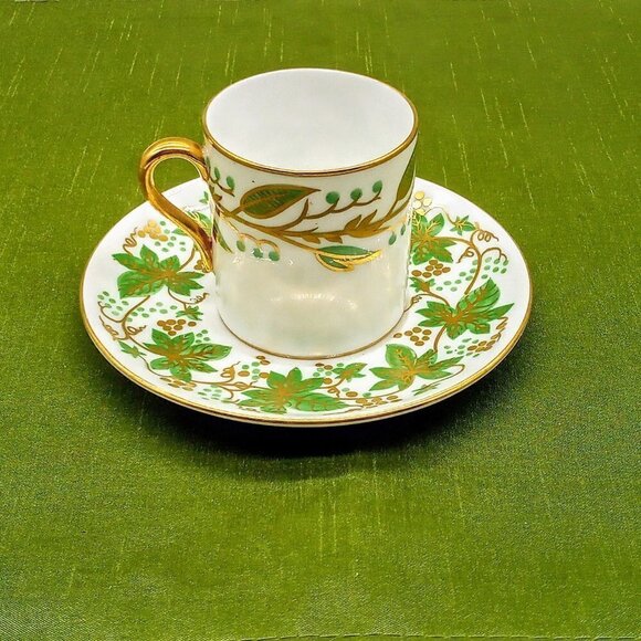Shelley England Fine Bone China Laurel Porcelain Demitasse Cup Saucer - Picture 2 of 6